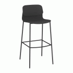 TABOURET HAUT SOLAIRU NOIR