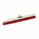 BALAI FIBRES DURES ROUGE ET BOIS 80 CM