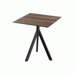 INFINITY TRIPOD TABLE DE BISTROT TROPICAL WOOD 70X70 CM - VEBA