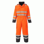 PORTWEST S775 COMBINAISON DE PLUIE HI-VIS BIZFLAME ORANGE/MARINE - TAILLE S - STANDARD