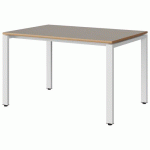 TABLE MALIBU 120X80 T5 SOUDÉ STRA ALAISÉ GRIS U727/BLC 9016