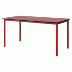 TABLE MALIBU 160X80 T6 4P ST ANTIB ROUG U321/NOIR ROUGE 3020 - MANUTAN EXPERT