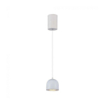 V-TAC - VT-7794 LUSTRE SUSPENSION LED 8,5W, FORME CYLINDRE ARRONDI, COULEUR BLANCHE 10CM RÉGLABLE 3000K - 7993 - BLANC