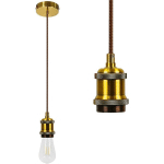 SUSPENSION DE LAMPE VINTAGE E27 AVEC CÂBLE DE 1,3 M, SUSPENSION EDISON INDUSTRIELLE AVEC BALDAQUIN, BALANÇOIRE SINGE EN CUIVRE IDÉALE POUR SALON,