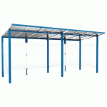 ABRI BUS MODULO 5 M AVEC BARDAGES LATÉRAUX - BLEU 5010 - PROCITY