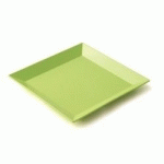 ASSIETTE CARREE 19 CM MELAMINE VERTE