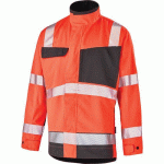 BLOUSON FLUO ADVANCED 9D30 - ROUGE FLUO / GRIS CHARCOAL - 0 - CEPOVETT SAFETY