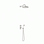 KIT THERMOSTATIQUE DE DOUCHE ENCASTRÉ AVEC FERMETURE ET RÉGLAGE DU DÉBIT (2 VOIES) - TRES 24235202AC ACIER