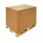 RAJA CAISSE AMÉRICAINE CARTON DOUBLE CANNELURE - L.INT. 118 X L.78 X H.80 CM - KRAFT BRUN