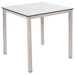 TABLE CARREE HARVEY 70 X 70 CM - USAGE EXTERIEUR - EMPILABLE - BLANC