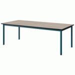 TABLE MALIBU 180X80 T3 4P STRA ACACIA/NOIR BLEU 5025