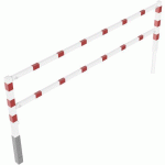 BARRIÈRE CHEMINS PIÉTONS AVEC BLOCAGE - BLANC/ROUGE - 3000MM - SCHAKE