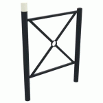 BARRIÈRE CROISY PMR 1 M TÊTE BOMBÉE MÉTAL GRIS 7016 - BUTON DESIGN