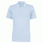 COTTOVER POLO MANCHES COURTES HOMME - CERTIFIÉ GOTS BLEU CLAIR - TAILLE XXXXL