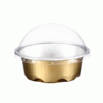 RÉCIPIENT PÂTISSERIE 50 ML D.SUP. 7.1 CM ALUMINIUM OR/ARGENT (VENDU PAR 100)