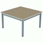 TABLE CARÉLIE 80X80 T1 STR POLY. ÉRABLE GOTLAND BEIGE/LAGON - MOBIDECOR