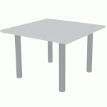 TABLE DE RÉUNION PLATEAU CARRÉ 110X110 BLANC - QUADRIFOGLIO