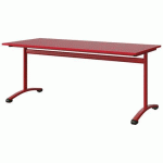 TABLE MALIBU 180X80 T6 DL STRA ABS ROUGE U321/ROUGE 3020 - MANUTAN EXPERT
