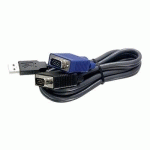 TRENDNET 1.8M USB/VGA CÂBLE KVM NOIR 1,8 M