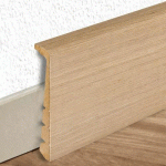 6 PLINTHES DE RECOUVREMENT MDF À COLLER EN POSE RAPPORTÉE - 2200 MM - CHÊNE - LARGEUR 120 MM DINAC