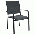 FAUTEUIL ELEGANCE TPEP/ALU - GRAPHITE/GRAPHITE - PROLOISIRS