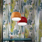 FERROLUCE SUSPENSION AYRTON, CÉRAMIQUE, 29 CM, ROUGE