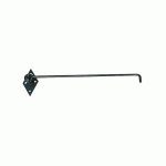 LOT DE 5 CROCHETS DE CONTREVENT SUR PLATINE - ACIER NOIR - 10X400 MM TORBEL