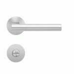 POIGNÉES DE PORTE SUR ROSACES RONDES AFFLEURANTES EPL 45 MADEIRA - SATINÉ - À CONDAMNATION KARCHER DESIGN