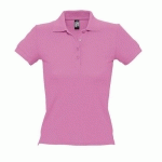 POLO PERSONNALISABLE FEMME EN COTON ROSE ORCHIDÉE