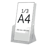 PRÉSENTOIR DE COMPTOIR MODULAIRE 1 CASE FORMAT 1/3 A4 COLORIS TRANSPARENT
