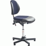 SIÈGE ATELIER DUO - MEDIUM - PATIN - BLEU - ACIER - GLOBAL PROFESSIONAL SEATING