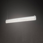 SLAMP SUSPENSION LED MODULA, PLISSÉ, GRIS CLAIR