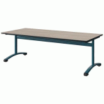 TABLE MALIBU 180X80 T3 DL STR ANTIB ACACIA/NOIR BLEU 5025