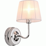 APPLIQUE LAMPE MURALE LAMPE DE MUR MÉTAL TISSU BLANC E14 21 CM