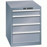 ARMOIRES À TIROIRS GRIS 564X725X700 AVEC 4 TIROIRS 75KG - LISTA