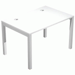 BUREAU PIED MÉTAL TRENDY ÉPAISSEUR 25MM - 120CM BLANC BLANC - ARTARREDI
