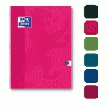 CAHIER OXFORD COLOR LIFE A4 GRANDS CARREAUX SEYÈS 140 PAGES AGRAFÉES COUVERTURE CARTE COLORIS ASSORTIS - LOT DE 30