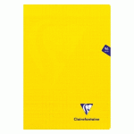 CAHIER PIQUÉ CLAIREFONTAINE MIMESYS A4 - 21 X 29,7 CM GRANDS CARREAUX 96 PAGES JAUNE