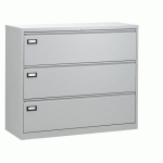 CRÉDENCE MONOBLOC PRO G. 3 TIROIRS L 120 CM GRIS CLAIR RAL 7035