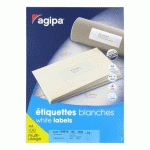 ETIQUETTE ADRESSE MULTI-USAGES 70 X 37 MM AGIPA 119015 BLANCHE - BOÎTE DE 2400