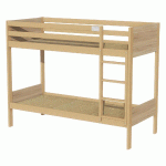 LIT SUPERPOSÉ IDENTITÉ TÊTE/PIED PANNEAU SOMMIER AGGLO 90X190 CM ARGENT/CHÊNE - MANUTAN COLLECTIVITÉS