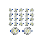 NAIZY - LED ENCASTRABLES PLAT 3W 230V LUMINAIRE SPOT PLAFOND ENCASTRÉ ALUMINIUM MINI - 20X3W,BLANC FROID