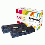 PACK 2 TONERS NOIRS OWA COMPATIBLES HP 85A - CE285AD - TONER COMPATIBLE