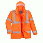 PORTWEST S468 PARKA HI-VIS 4-EN-1 ORANGE - TAILLE S