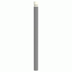 POTELET VITYL PMR TÊTE GORGES MÉT HTR 1.20M Ø90MM GRIS 9006 - BUTON DESIGN