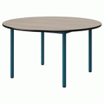 TABLE MALIBU Ø 120 T4 4P STRA ACACIA/NOIR BLEU 5025