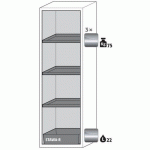 ARMOIRE SÉCURITÉ S-PHOENIX VOL.2-90 S90.196.060.FDACR JAUNE - ASECOS