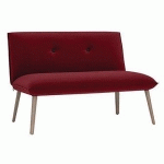 BANQUETTE 2 PLACES BOUTONS ANTHRACITE SODA CARABU ROUGE - MOBITEC