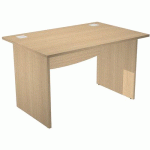 BUREAU DROIT AVEC PIEDS PANNEAUX VISUAL - 120 CM - CHÊNE - ARTARREDI