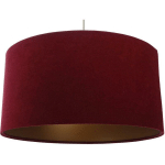 LICHT-ERLEBNISSE - LAMPE À SUSPENDRE E27 ROUGE OR TISSU MÉTAL RÉTRO - BLANC, ROUGE BORDEAUX, OR